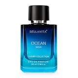 Bella Vita Luxury Men Ocean Aquatic Eau De Parfum With Marine, Orchid & Musk|Long Lasting Fresh Citrusy & Woody Edp Fragrance Scent Liquid Perfume,100 Ml