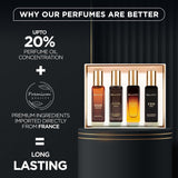 Bella Vita Luxury | Long Lasting Men Perfume Gift Set | 4x20ml | Perfume for Man | Gift for Man | Woody, Citrusy, Oud Premium Fragrance | KLUB, OUD, CEO, G.O.A.T
