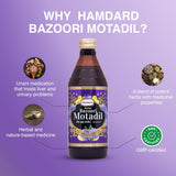 Hamdard Sharbat Bazoori Motdil, Black, 500 ml syrup