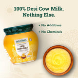 Anveshan A2 Desi Cow Ghee 500ml | Traditional Bilona Method | Pure, Natural, Aromatic & Danedaar | NABL Lab Tested (70+ Quality Tests) | Curd- Churned & Cultured | Grass Fed Desi Cows | Glass Jar